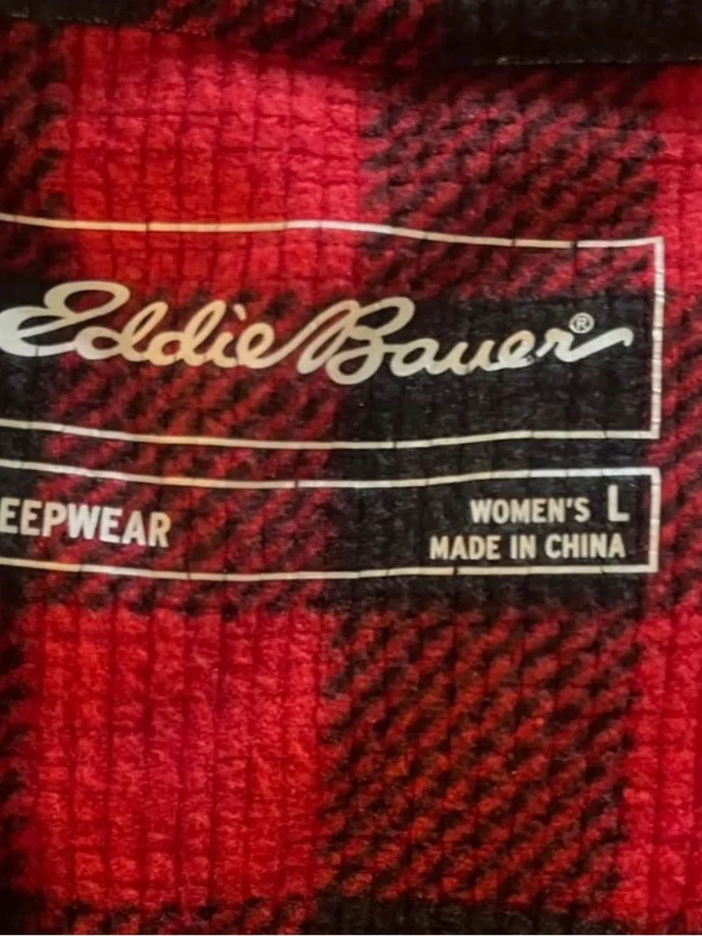 L Women’s Eddie Bauer Pajama Set: Plaid